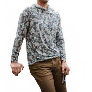 NEW LOCAL BOY OUTFITTERS heather blend hoodie in ravine camo